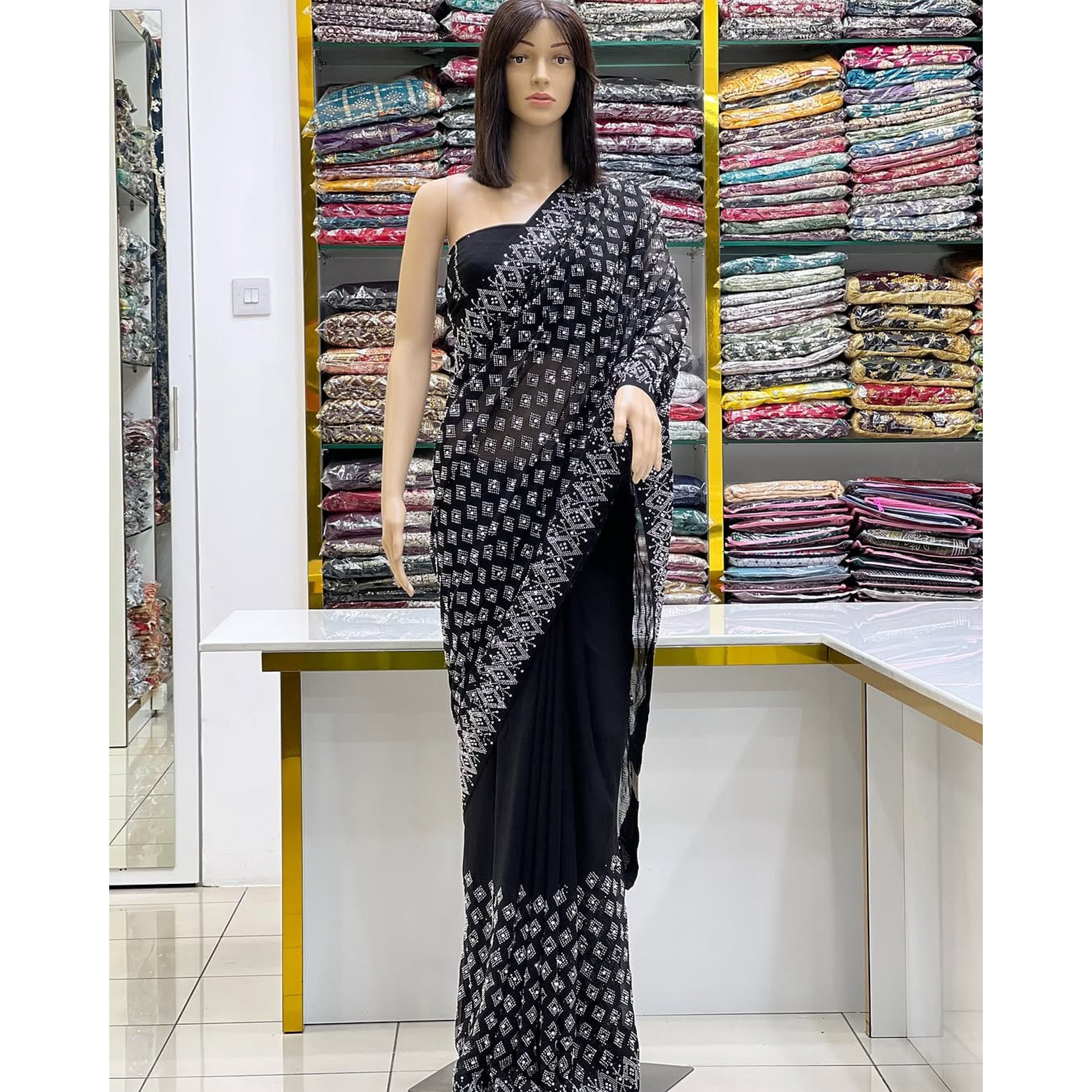 Glittering Glow Gemstone Saree
